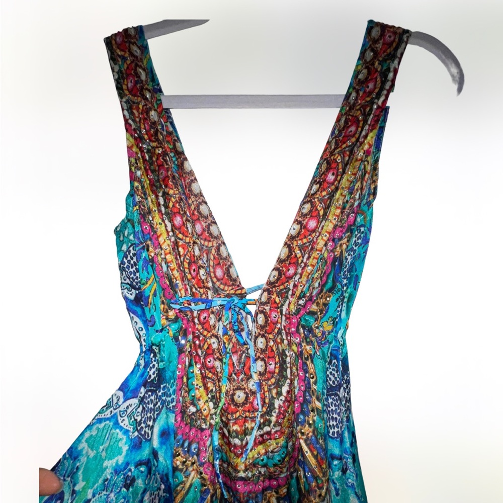 Narcisa Lang dress size M 💯 silk viscose - Picture 7 of 16